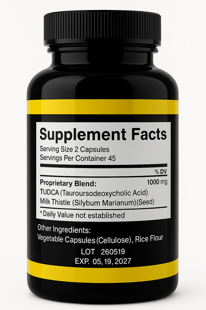 Tudca+ Milk Thistle 1000mg 90 Caps Vegan Friendly